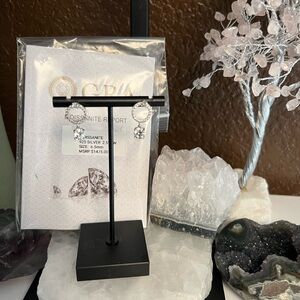 Moissanite Sterling Silver Drop Earrings